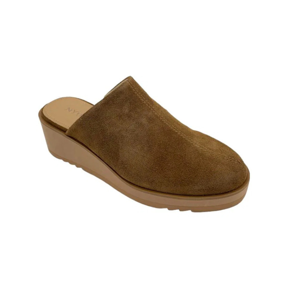 NYDJ Womens Edmond Suede Mules Saddle - Medium